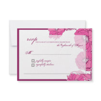 RSVP Wedding Response Card : Modern Roses Invite