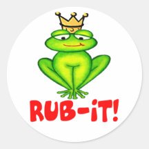 Rub-it Frog Prince Round Stickers