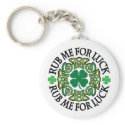 Rub Me For Luck Irish keychains