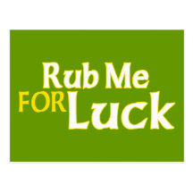 Rub Me for Luck Postcard