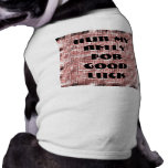 rub my belly for good luck  doggy t-shirt pet clothing