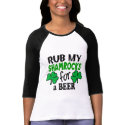 Rub My Shamrock's For Beer Funny St Patrick's Day t-shirts