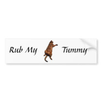 Rub My Tummy Bumper Sticker
