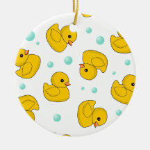 Rubber Duck Pattern Christmas Ornaments
