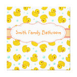 Rubber Duck Pattern Gallery Wrap Canvas