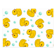 Rubber Duck Pattern Postcards