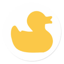 Rubber duck round stickers