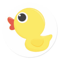Rubber Duckie Round Stickers