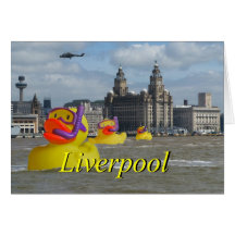 Rubber Ducks On The Mersey Greeting Cards