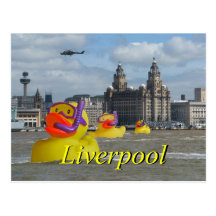 Rubber Ducks On The Mersey Post Card
