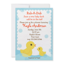 Rubber Ducky Baby Shower invitations