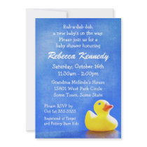 Rubber Ducky Baby Shower Invitations