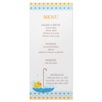 Rubber Ducky Baby Shower Menu