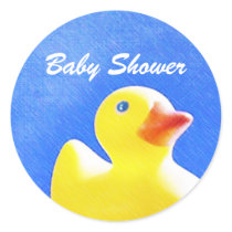 Rubber Ducky Baby Shower Sticker