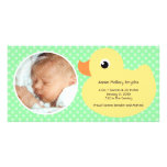 Rubber Ducky Bubble Frame New Baby Photo Cards