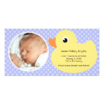 Rubber Ducky Bubble Frame New Baby Photo Cards