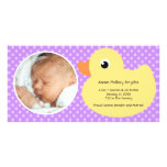 Rubber Ducky Bubble Frame New Baby Photo Cards
