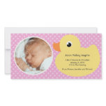 Rubber Ducky Bubble Frame New Baby Photo Cards photo cards