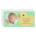 Rubber Ducky Bubble Frame New Baby Photo Cards photo cards