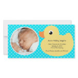 Rubber Ducky Bubble Frame New Baby Photo Cards photo cards