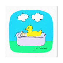 Rubber Ducky Stretched Canvas Prints