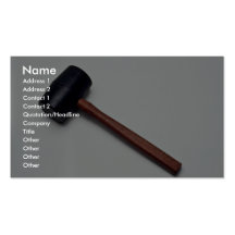 Rubber mallet for softer blow business card templates