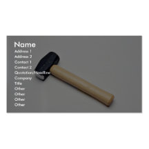 Rubber mallets for a softer blow business cards