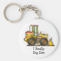 Rubber Tire Loader Construction Equipment Keychain