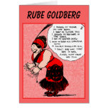Rube Goldberg Burlesque Queen greeting cards