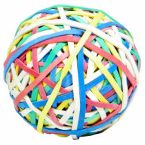 Ruberbands Ball Magnet Sculpture