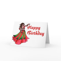 Ruby Belly Dancer Greeting Cards