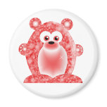 Ruby Birthstone Bear Fridge Magnets
