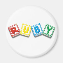 Ruby Fridge Magnet