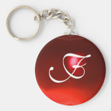 RUBY  MONOGRAM ,red Keychain