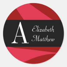 Ruby Red Customise Last and First Name Sticker