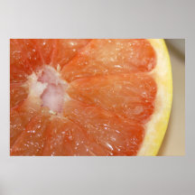 Ruby Red Grapefruit on Canvas, Version B Poster