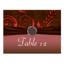 Ruby & Red Velvet Wedding Swirl Post Card