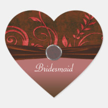 Ruby & Red Velvet Wedding Swirl Sticker