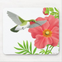 Ruby Throated Hummingbird Mousepad