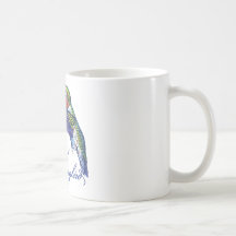Ruby Throated Hummingbird Scripted Coffee Mug