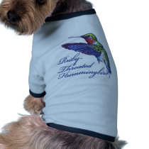 Ruby Throated Hummingbird Scripted Doggie Tshirt