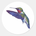 Ruby Throated Hummingbird Stickers