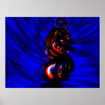 Ruby Whirlwind Abstract Poster