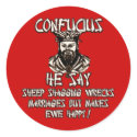 Rude and funny Confucius stickers