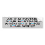 Rude anti Obama Bumper Stickers