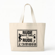 Rude boys and girls for rude zombie tote bag