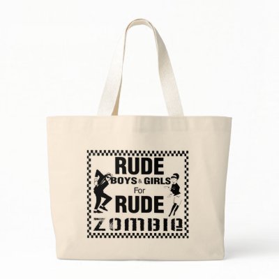 Rude boys and girls for rude zombie tote bag by RudeZombie757