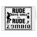 Rude boys and girls for rude zombie cards