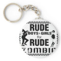 Rude boys and girls for rude zombie keychains