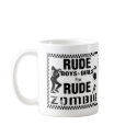 Rude boys and girls for rude zombie mugs